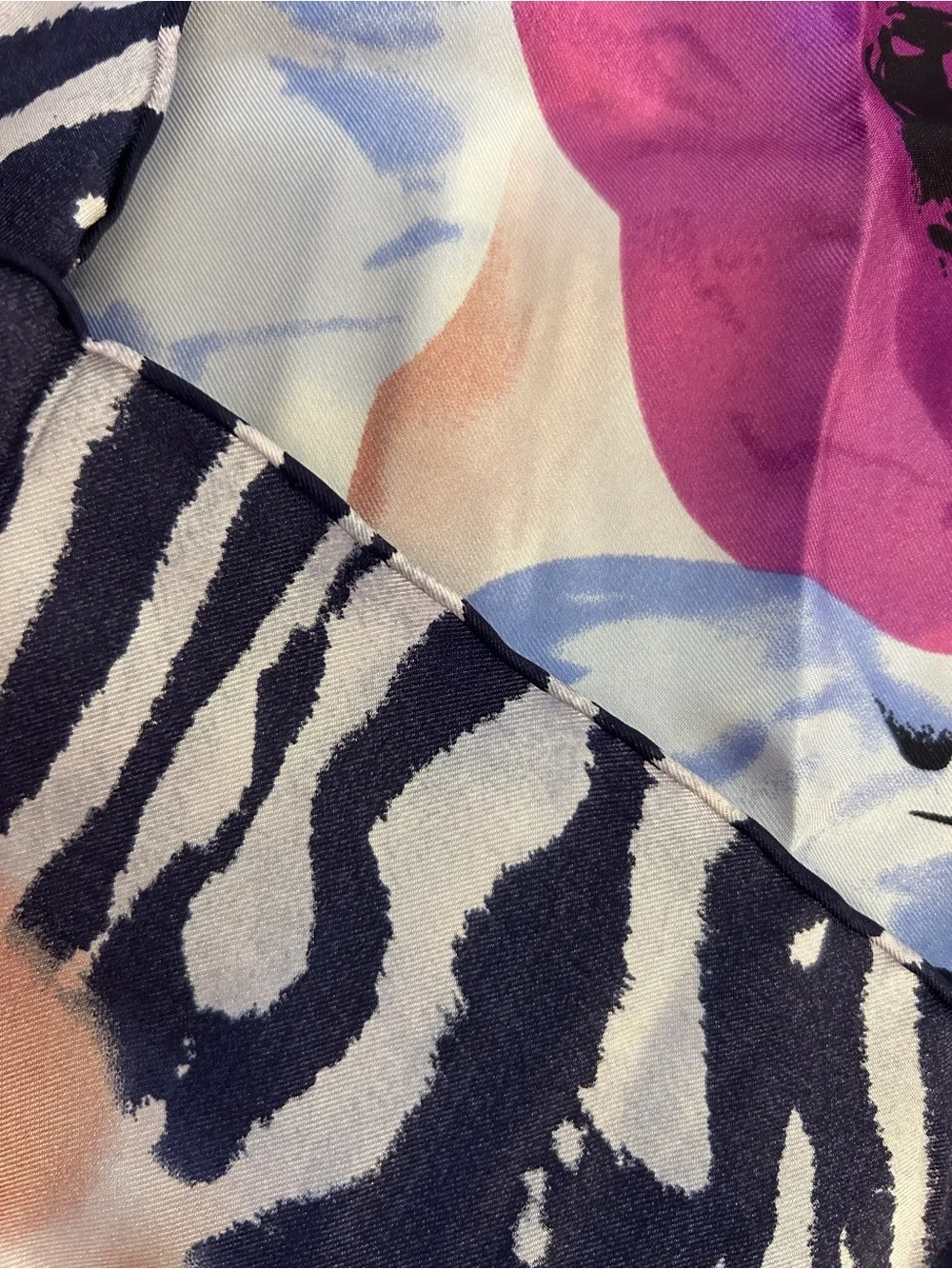 Floral silk scarf